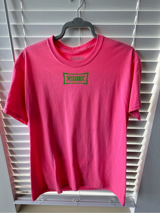 Pleasures Other - PLEASURES Men's Neon Pink Short Sleeve Tee